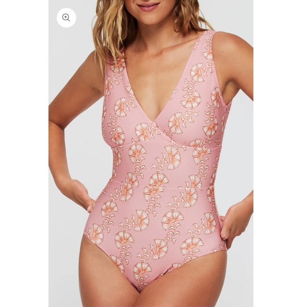 Hermoza Noni V-Neck Sculpting One Piece Swimsuit Fiori Color Women’s Size 10